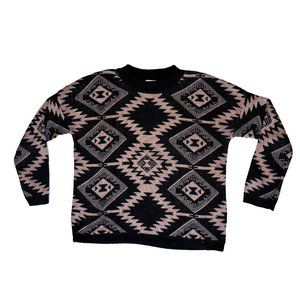 Lumiere Women's Sweater, Geometric Pattern, Size Medium